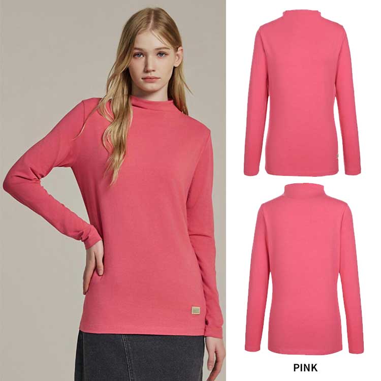 ESPRIT 韓国別注 エスプリ 女性 レディース コットン モーダル 起毛 モックネック 韓国ファッション スポーツウェア デイリー ルック