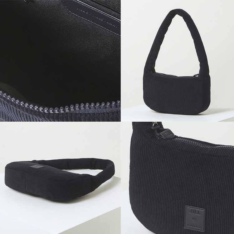 JILL BY JILLSTUART 韓国別注 ジルバイジルスチュアート レディース ネイビー エディ コーデュロイ ハーフムーン バゲットバッグ かばん 韓国ファッション デイリルック