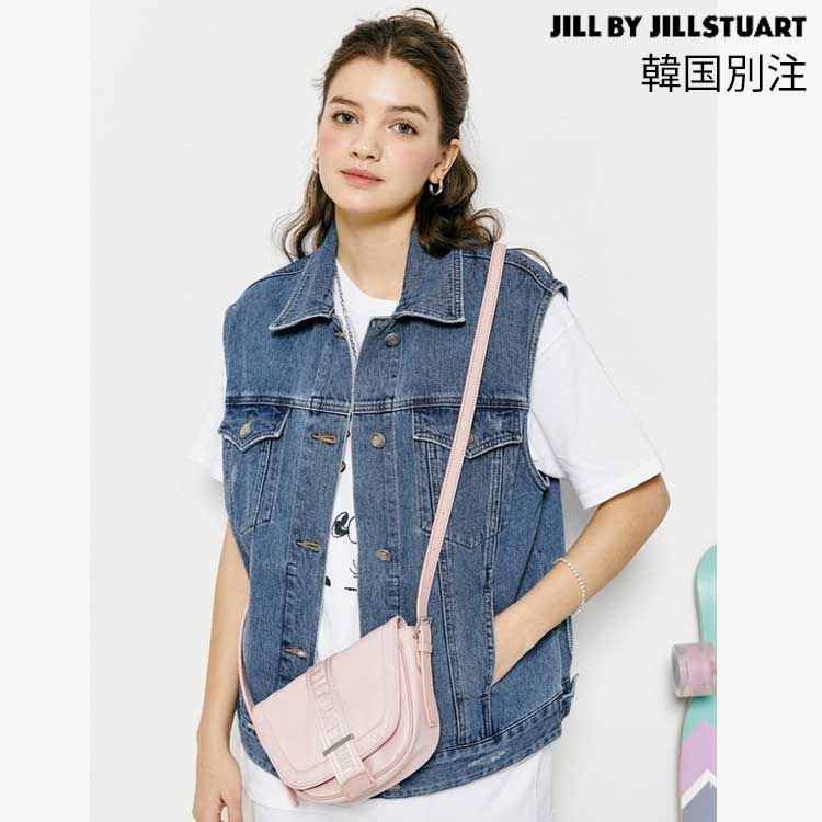 JILL BY JILLSTUART 韓国別注 ジルバイジルスチュアート レディース ピンク ナイロン 金属 ストラップ 飾り ミニ クロスバッグ かばん 韓国ファッション デイリルック