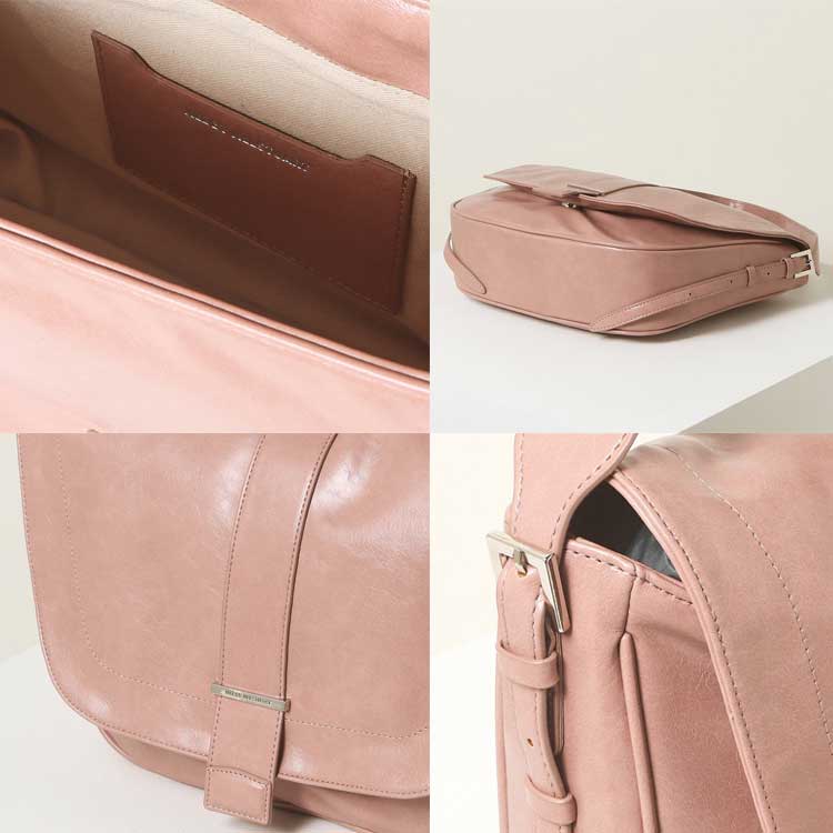 JILL BY JILLSTUART 韓国別注 ジルバイジルスチュアート レディース ピンク レタリング 金属 装飾 ストラップ ショルダーバッグ かばん 韓国ファッション デイリルック