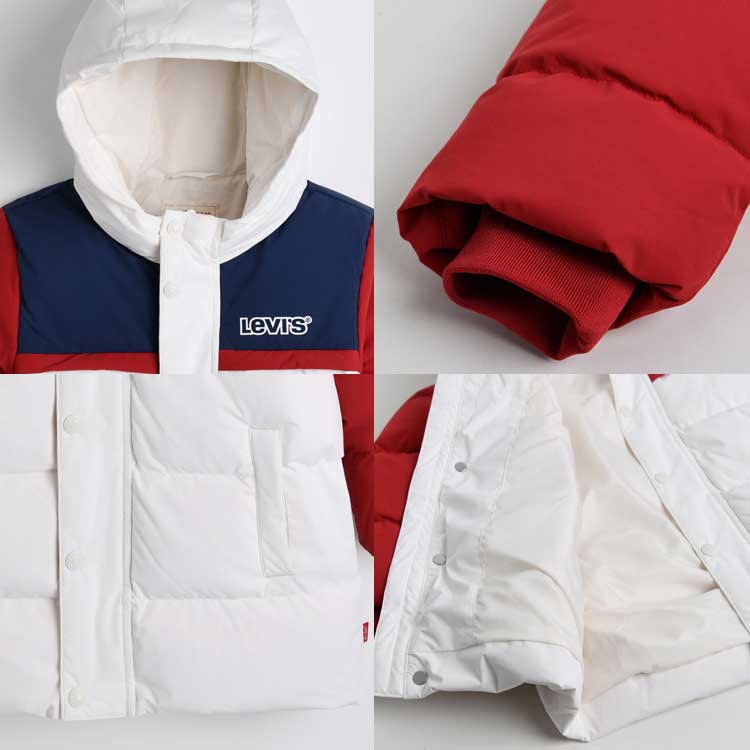 LEVI'S KIDS 韓国別注 リーバイス キッズ スクール ハーフ ダウン ジャンパー ダウンジャケット ジュニア トトラー 韓国ファッション 子供服 冬シーズンオフ