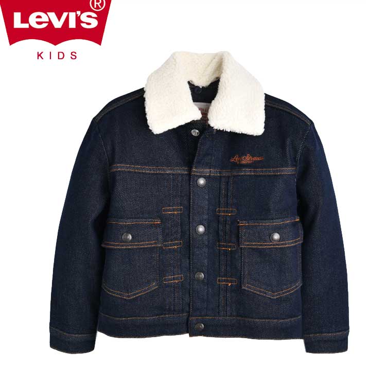 LEVI'S KIDS 韓国別注 リーバイス キッズ LMC シェルパ カラー トラッカージャケット ジャンパー ジュニア トトラー 韓国ファッション 子供服 冬シーズンオフ