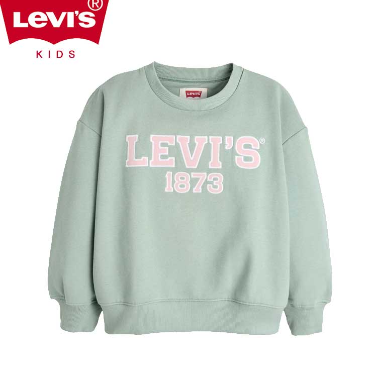 LEVI'S KIDS 韓国別注 リーバイス キッズ リーバイス カレッジ フリース プルオーバーマンツーマンTシャツ ジュニア トトラー 韓国ファッション 子供服 冬シーズンオフ