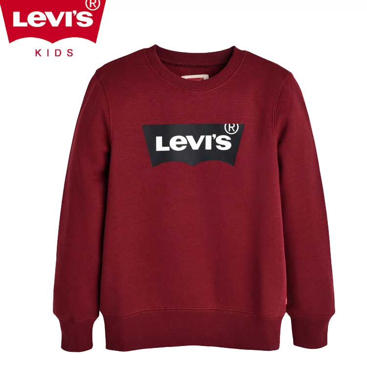 LEVI'S KIDS 韓国別注 リーバイス キッズ バット ウイング フリース プルオーバー マンツーマンTシャツ ジュニア トトラー 韓国ファッション 子供服 冬シーズンオフ