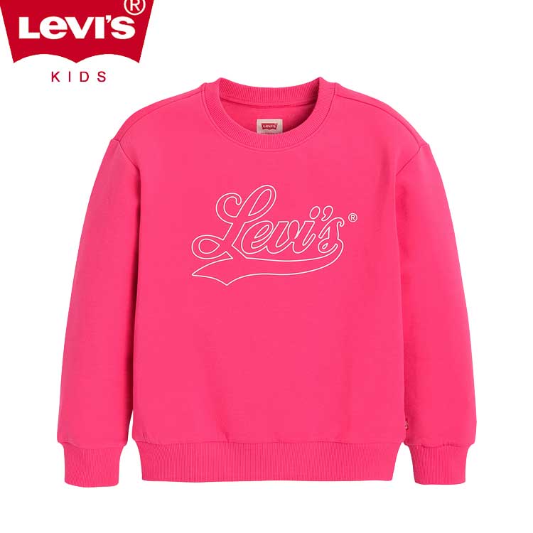 LEVI'S KIDS 韓国別注 リーバイス キッズ ダブル ニット プルオーバー マンツーマン Tシャツ ジュニア トトラー 韓国ファッション 子供服 冬シーズンオフ