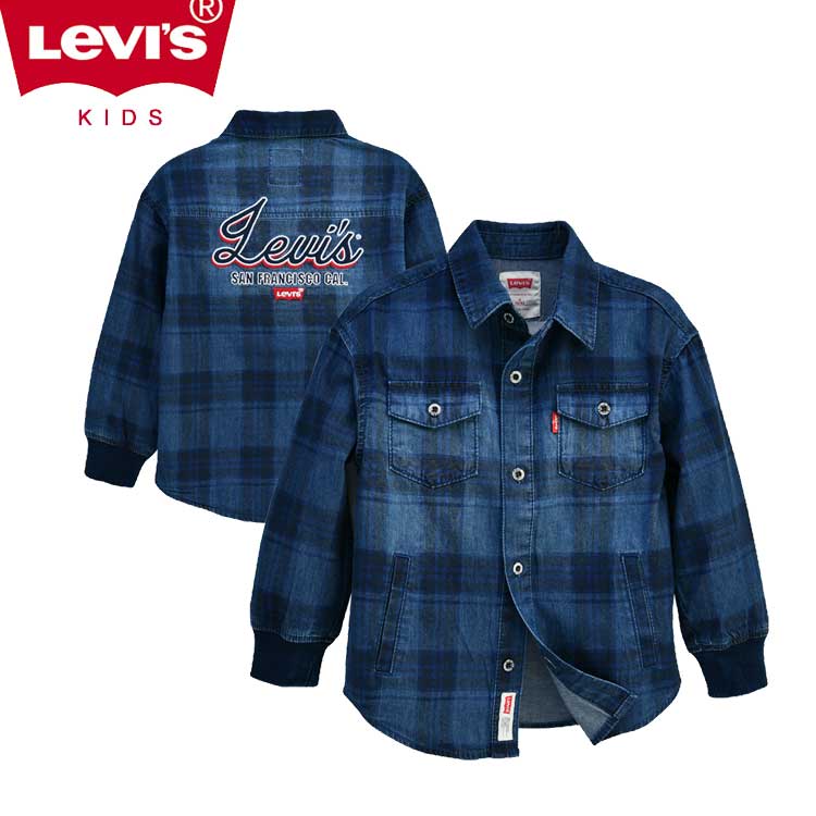 LEVI'S KIDS 韓国別注 リーバイス キッズ 直輸入 レタリング ロゴ シャツ マンツー マン Tシャツ ジュニア トトラー 韓国ファッション 子供服 冬シーズンオフ