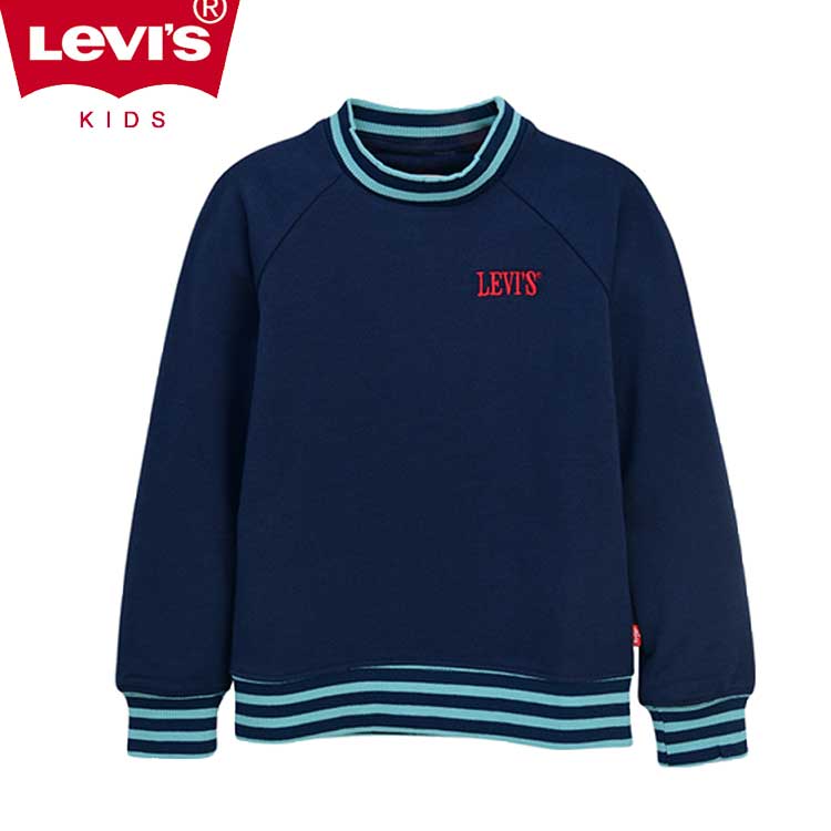 LEVI'S KIDS 韓国別注 リーバイス キッズ テクスチャー プルオーバー Tシャツ マンツー マン Tシャツ ジュニア トトラー 韓国ファッション 子供服 冬シーズンオフ