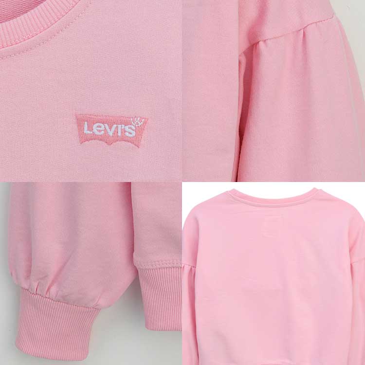 LEVI'S KIDS 韓国別注 リーバイス キッズ 直輸入 バルーンスリーブ フルオーバー Tシャツ マンツー マン Tシャツ ジュニア トトラー 韓国ファッション 子供服 冬シーズンオフ