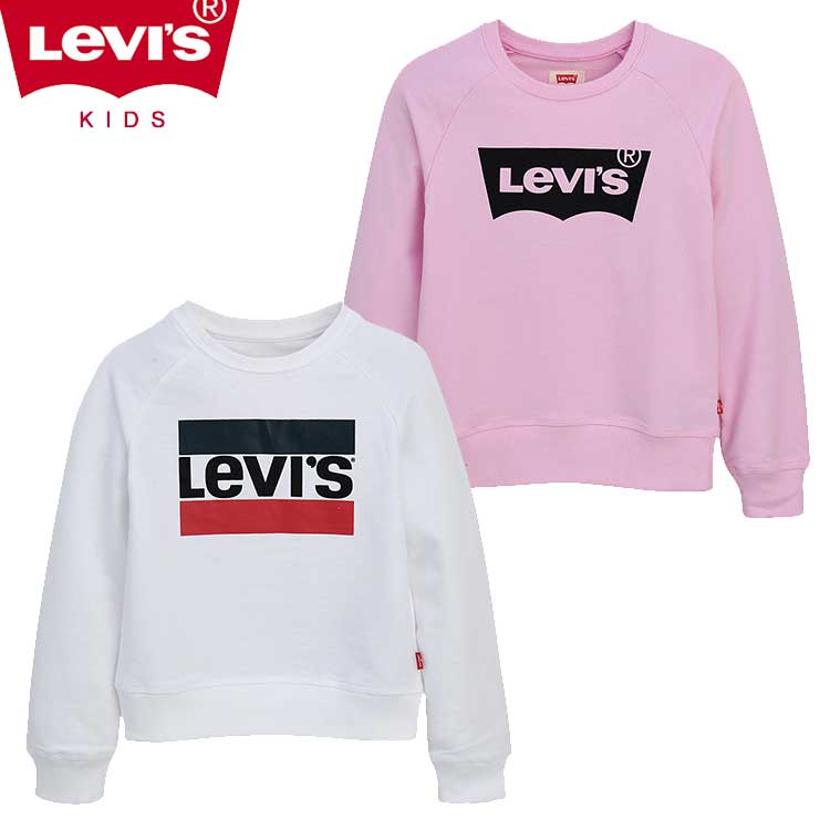 LEVI'S KIDS 韓国別注 リーバイス キッズ 直輸入 ロゴ プルオーバー Tシャツ マンツー マン Tシャツ ジュニア トトラー 韓国ファッション 子供服 冬シーズンオフ