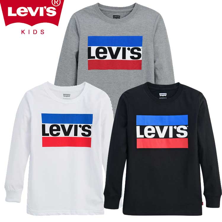 LEVI'S KIDS 韓国別注 リーバイス キッズ 直輸入 スポーツロゴ Tシャツ 長袖 マンツー マン Tシャツ ジュニア トトラー 韓国ファッション 子供服 冬シーズンオフ