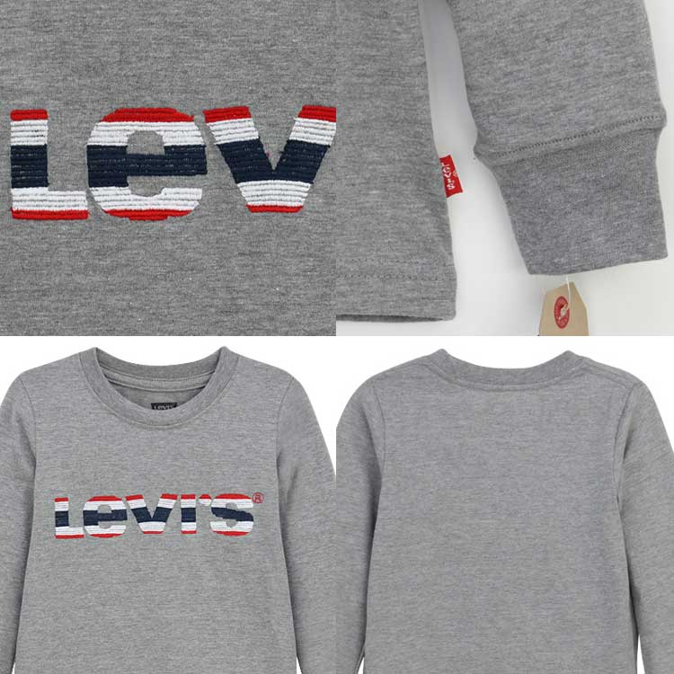 LEVI'S KIDS 韓国別注 リーバイス キッズ 直輸入 刺繍 ロゴTシャツ ジュニア トトラー 韓国ファッション 子供服 冬シーズンオフ