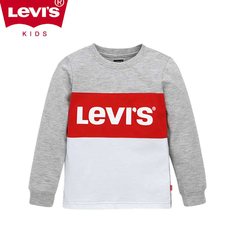 LEVI'S KIDS 韓国別注 リーバイス キッズ 直輸入 インディゴ プルオーバー マンツーマン 長袖 Tシャツ 韓国ファッション 子供服 冬シーズンオフ