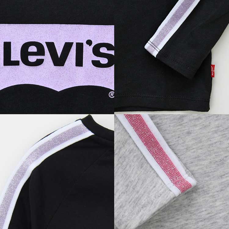 LEVI'S KIDS 韓国別注 リーバイス キッズ 直輸入 グラフィック ニットTシャツ 長袖 シャツ 韓国ファッション 子供服 冬シーズンオフ