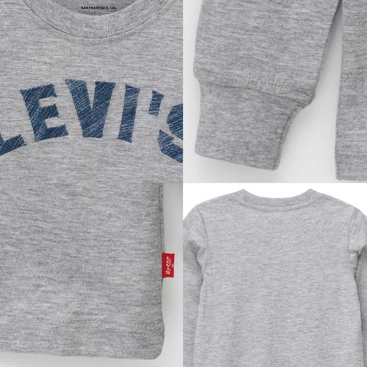 LEVI'S KIDS 韓国別注 リーバイス キッズ 直輸入 スペース捺染 ニットTシャツ 長袖 シャツ 韓国ファッション 子供服 冬シーズンオフ