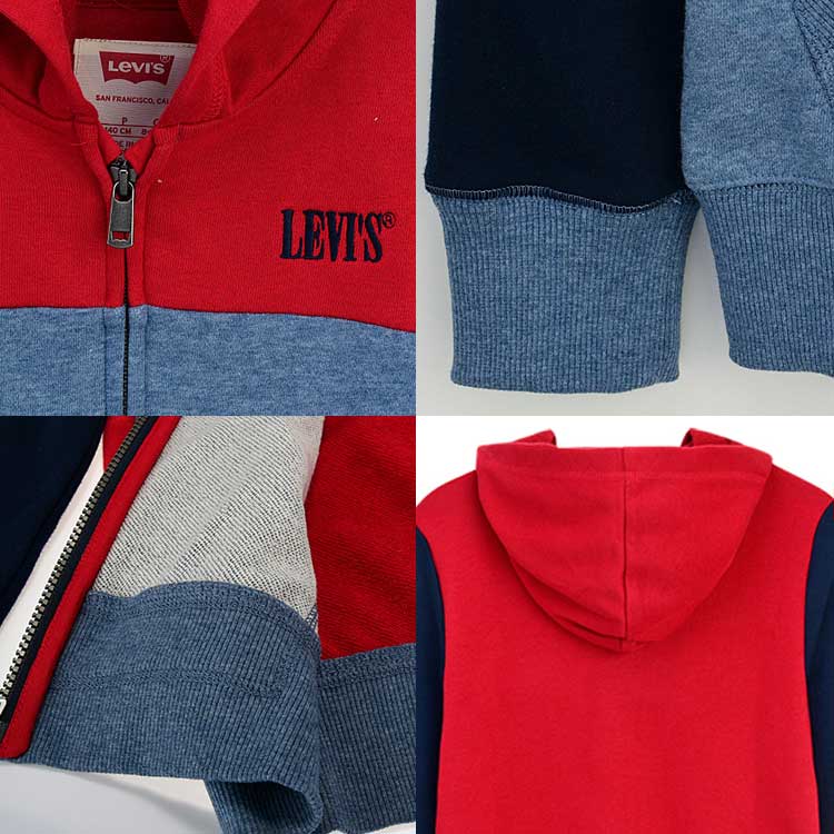 LEVI'S KIDS 韓国別注 リーバイス キッズ 直輸入 ブロック ジップアップパーカー ジャケット アウター 韓国ファッション 子供服