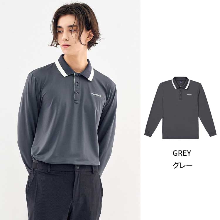 mont bell モンベル メンズ パフォーマンスL カラー 長袖 Tシャツ 韓国ファッション ベーシック デイリールック