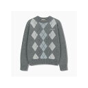 韓国ファッション トレンド marithe francois girbaud マリテ JQD アーガイル ニット プルオーバー MFG45FKN207 HGY ...