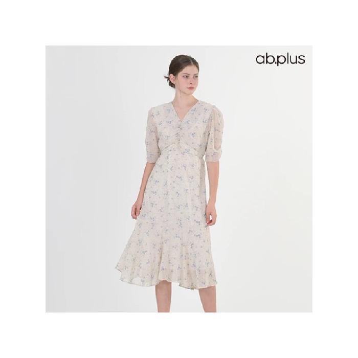 韓国で注目されているブランド ab.plus [韓国で注目されているブランド ab.plus]フラワー パターン ポイント ワンピース(LSY2MO33A)