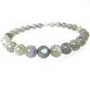 ★ラブラドライトブレスレット【AAA7mm珠】※内径サイズ:約14〜18cm選択可能 (Labradorite、曹灰長石、そうかいちょうせき) パワーストーン ...