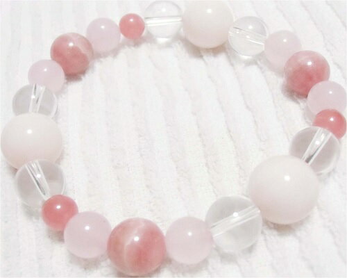 プレミアム 限定価格 天然石 インカローズ　ピンクオパール　ローズクォーツ ブレスレット　アクセサリー　ヒーリング　パワーストーン　日本製