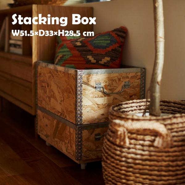 スタッキングボックスL キャスター付 LFS-172 スタッキング 積み重ね 取っ手 収納ボックス 収納箱 収納 整理 整頓 道具入れ インテリア リビング ダイニング アウトドア キャンプ ガレージ Lサイズ 東谷 あずまや