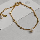 ブレスレット パール 1粒 6mm ビーズ ステンレス 18KGP 18金メッキ 普段使い 大人 シンプル 上品 カジュアル(4)