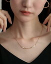 【P5倍×ラスト26時間限定!全品10%OFFクーポン配布中!】【送料無料】ネックレス ステンレス 真鍮 18KGP 18金メッキ ニッケルフリー 金属アレルギー対応 ニュアンス 大人 上品 華やか 普段使い レディース シンプル カジュアル
