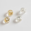 ピアスキャッチ 2ペア4個セット ダブルロック シリコン 樹脂 Silver925 シルバー925 18KGP 18金メッキ 落ちにくい 落としにくい