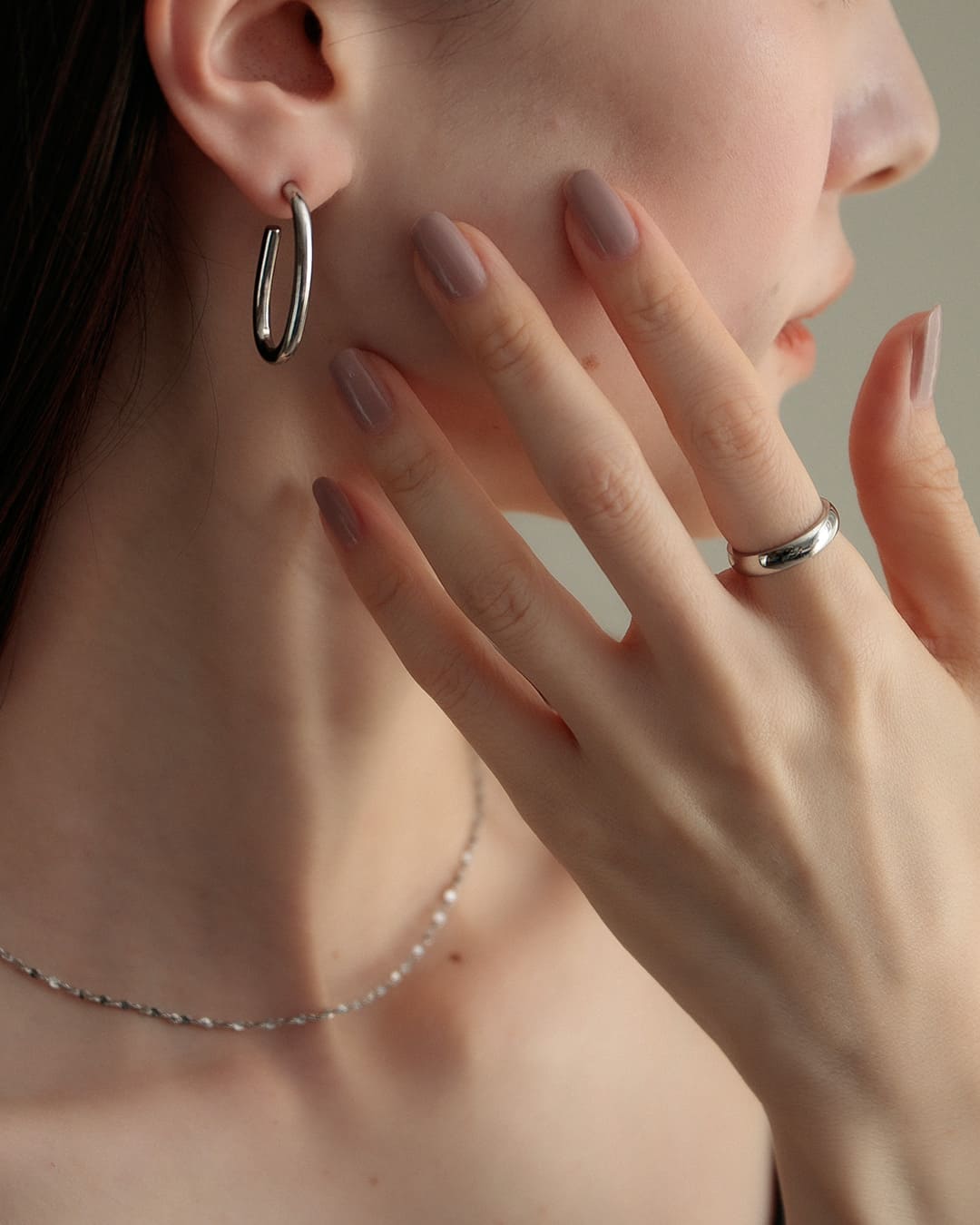 Amethyst - ピアス スタッドピアス スタッド Uラインピアス Uライン U字ピアス ステンレス 18金メッキ 18KGP 金属アレルギー対応 金アレ対応 大ぶり 華やか 上品 カジュアル 大人 普段使い