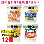 日清食品 カップヌードル ビッグ BIG しょうゆ シーフード カレー チリトマト アソート 4種類 各3個セット合計12個 送料無料（北海道・東北・沖縄除く）