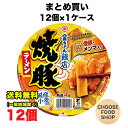 金ちゃん 飯店 焼豚ラーメン 1ケース (12個入) 徳島製粉 カップラーメン まとめ買い 送料無料（北海道・東北・沖縄除く）