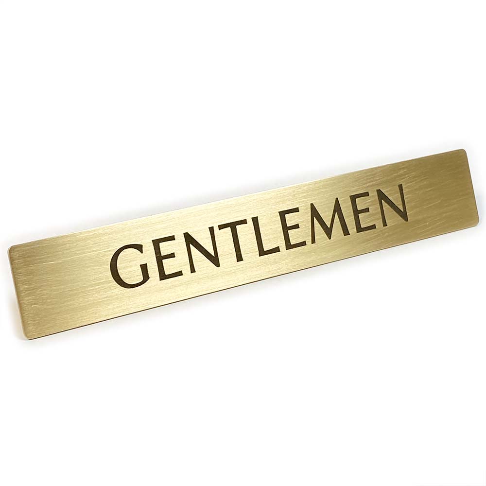 楽天家ホテル カーテン＆タオル専門店真鍮 ドア プレート 「 GENTLEMEN 」 トイレ 男 男性用 便所 12cm x 2cm