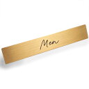 真鍮 ドア 壁 サイン プレート 「 Men 」 筆記体 トイレ 便所 男性用 ステッカー シール 表示板 12cm x 2cm トイレ ステッカー トイレステッカー