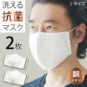 日本製 洗える 銅マスク 抗菌 日本製 大きいサイズ 立体型 (Lサイズ 2枚 入り ) 薄い 銅イオン 速乾 花粉 ホコリ ( シンプルな光沢ストライプ 2枚 セット