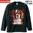 キャバリア 犬 いぬ 長袖Tシャツ グッズ プレゼント ギフト ロンt カットソー レディース メンズ 男女兼用トップス 長袖 ロングTシャツ 綿100％ コットン100％ ギフト プレゼント 犬好き 名入れ 名前入れ 文字入れ 春夏秋冬