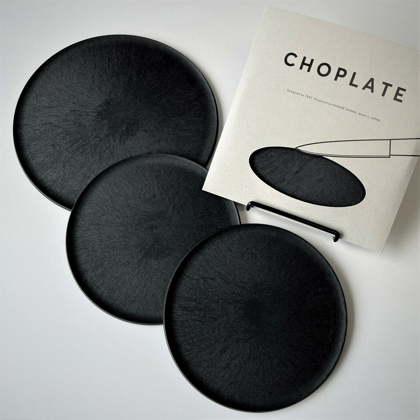 CHOPLATE(220mm)BLACKまな板になるお皿食洗器OK電子レンジOK日本製アウトドア