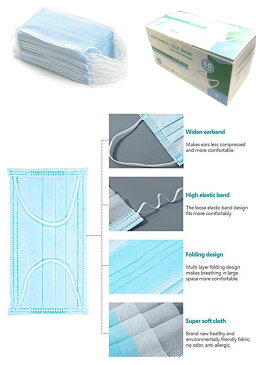 【送料無料在庫あり】CE/FDA認証済 メディカルマスク mask 1000枚セット　 3層構造 不織布 使い捨て マスク 50枚/箱×20箱 ウイルス対策 粉症対策