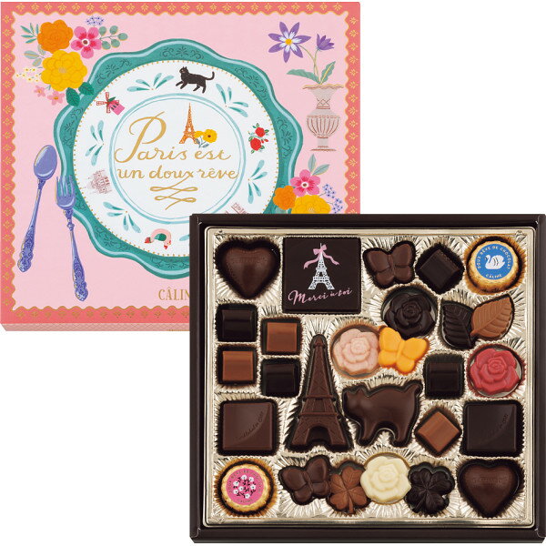 猫やエッフェル塔、色とりどりのバラやクローバーなど様々な形のチョコレートをボリュームたっぷりに詰め合わせました。定番のミルク、エキストラミルク、セミスイートの味わいに加え、ポイントにストロベリーやカシスの味わいも。猫とお茶会をテーマにした華...