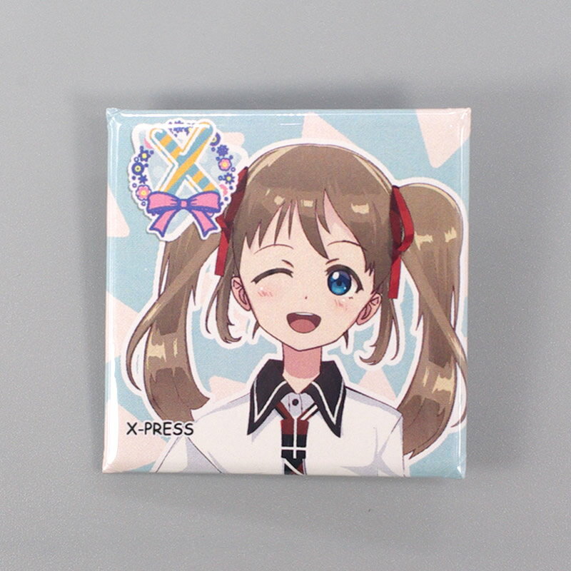 【オリジナル印刷】カンバッジ 40mm正方形(作成 プレゼント 誕生日 記念日 メッセージ 缶バッジ 缶バッチ バッジ)|Tシャツやバッグにもピッタリ!