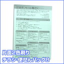 【片面2色刷り】チラシ 便せんパック B 300枚(印刷 オリジナル デザイン イラスト 販促 配布 チラシ フライヤー)