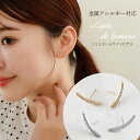 【メール便対応可】金属アレルギー対応 アクセサリー リュミエール ライン ピアス NOP0139 ステンレス チタンコート シルバー ゴールド チタンポスト キャッチ 両耳用 スタッドピアス 留め具 ジュエリー レディース ギフト プレゼント プチギフト 贈り物 アップ 普段使い