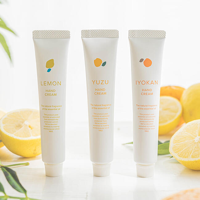 【メール便対応可】国産柑橘の香り ゆず レモン 伊予柑 ハンドクリーム ミニ 20g 低刺激性 乾燥 スキンケア 手荒れ さらさら べたつかない 無添加 ハンド...
