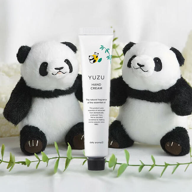 【メール便対応可】柚子(ゆず) ハンドクリーム ミニ 20g 限定デザイン「パンダ」低刺激性 無添加 乾燥 スキンケア 手荒れ さらさら べたつかない コスメ ...