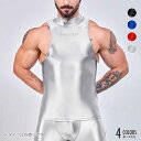 AMORESY アモレシー Hercules タンクトップ メンズ ノースリーブ インナー ハイネック ラウンドネック ストレッチ ナイロン スパンデックス ノ...
