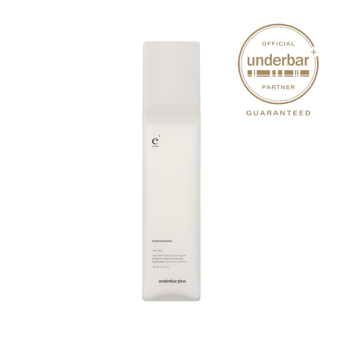 【5%OFFクーポン/正規販売店】アンダーバープラス ケランエマルジョン 140mL リネングロウの香り ヘアミルク underbar plus 正規品 アウトバス ダメージケア 洗い流さないトリートメント スタイリング