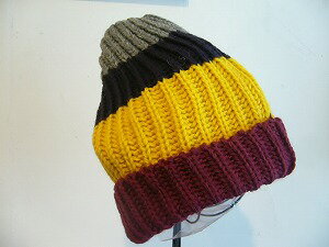 ySALEzHIGHLAND 2000 4color Blockstripe Bobcap *steal/navy/yellow/port*