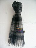 【SALE】TWEEDMILL ツイードミル　LambsWool Scarf with Rolling fringe *gry buchanan*