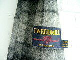 【SALE】TWEEDMILL ツイードミル　LambsWool Scarf with Rolling fringe *gry buchanan*