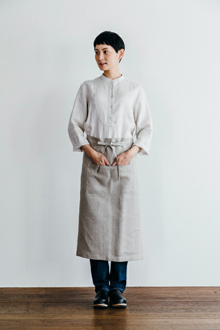 Rakuten - fog linen work LKA003-N リネンギャルソンエプロン *ナチュラル*
