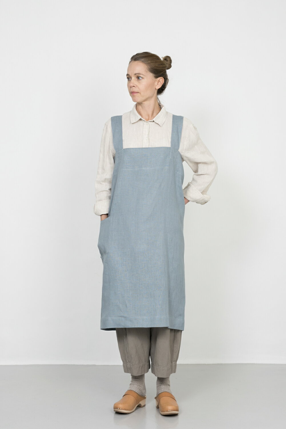 フォグリネンワーク　エプロン fog linen work LKA213-2425 スクエアクロスエプロン *クレール*